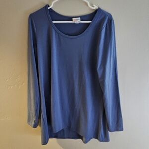 Light Blue long sleeve shirt.